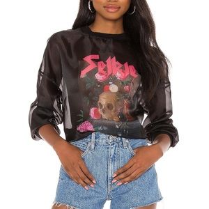 Selkie Pillow Still Life Ghosted Pullover small